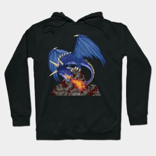 Blue Dragon Fantasy Novelty Gift Hoodie